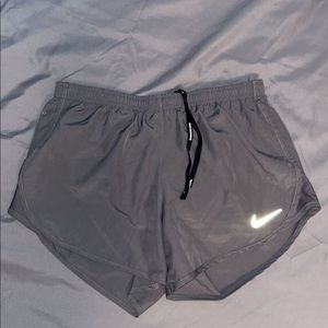 Nike grey shorts , tied waist/ adjustable